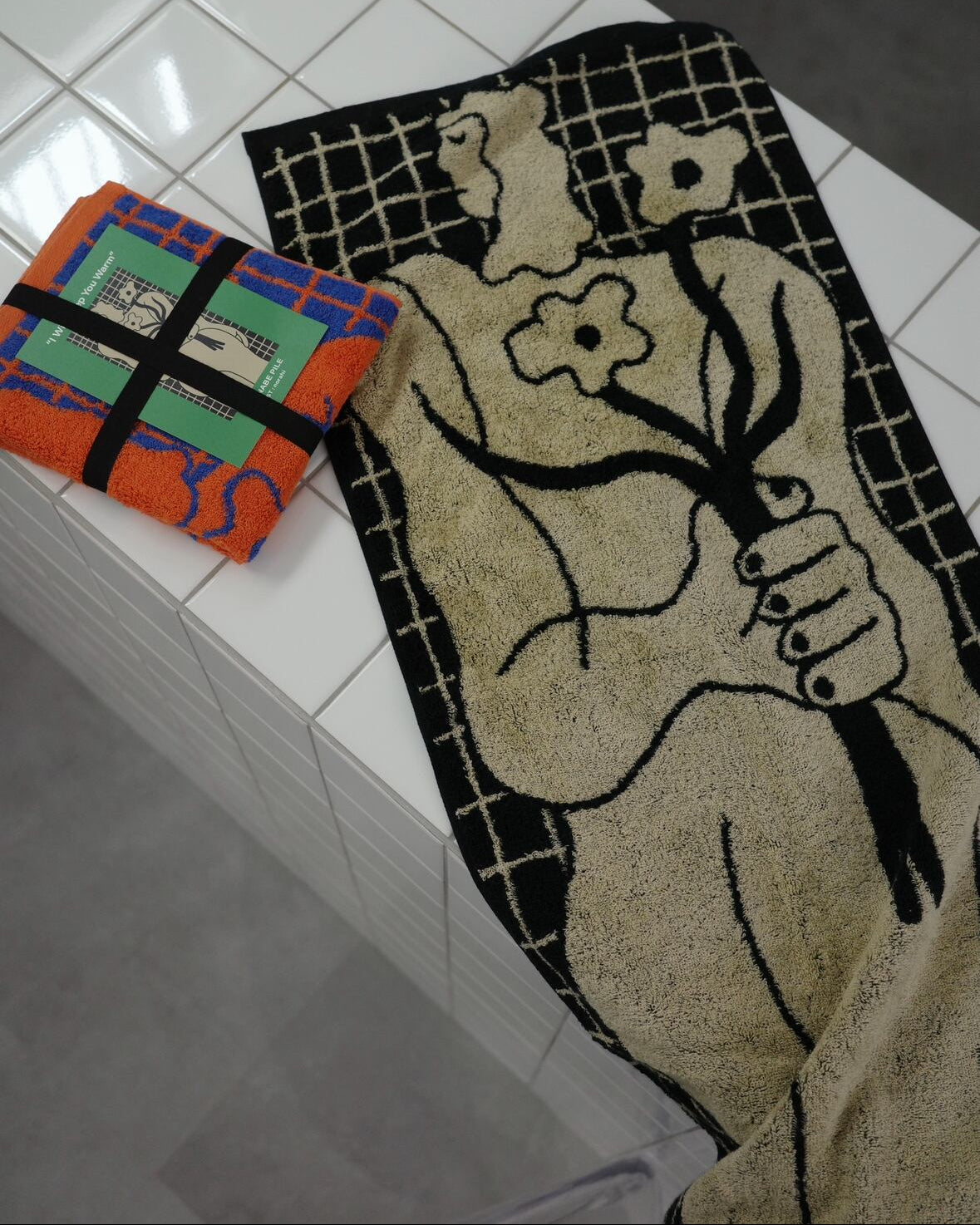 BUNCH OF FLOWERS フェイスタオル　norahi x WATANABE PILE