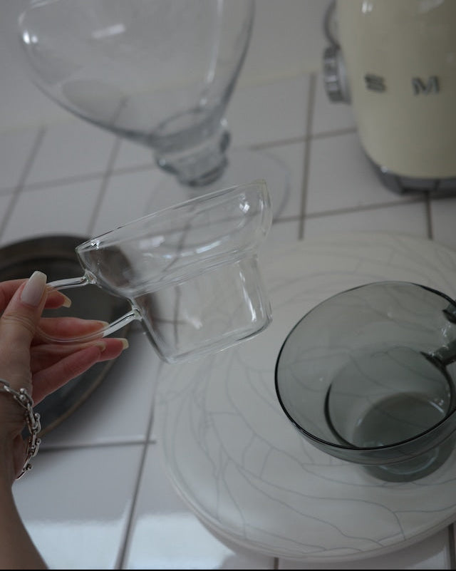 ガラスぽってりマグ