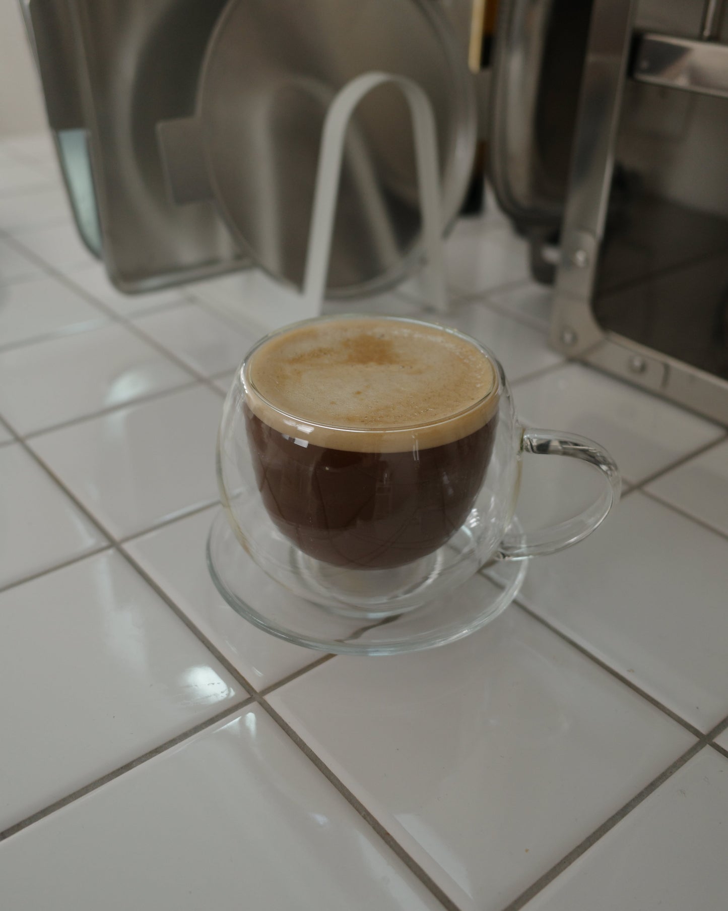 マドラー付きダブルガラスカップセット