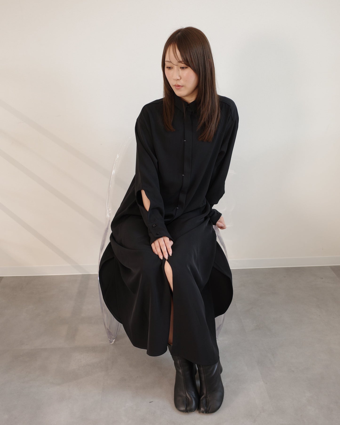 suppleシャツワンピース