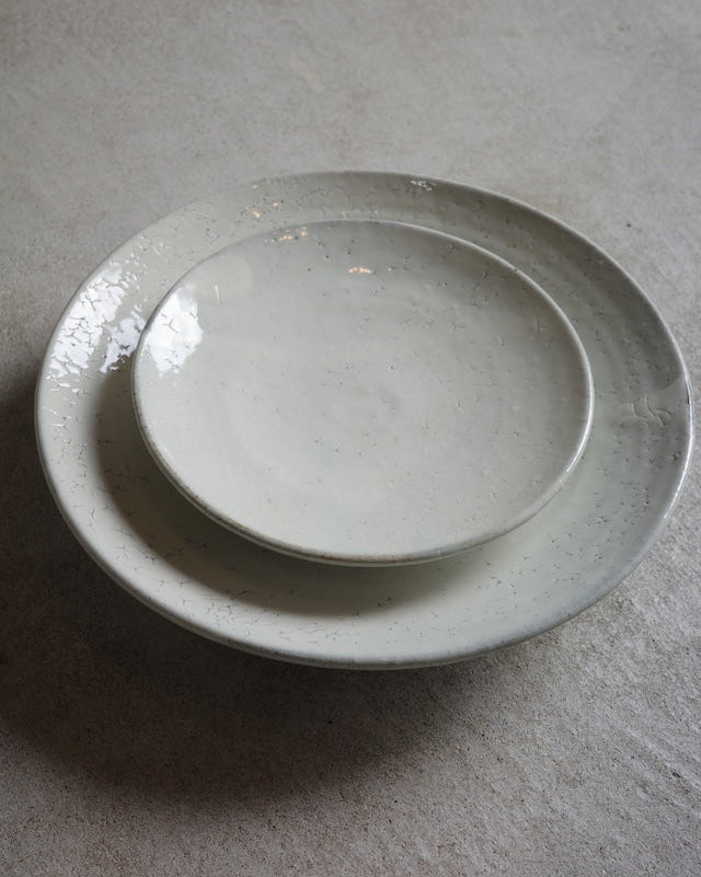 5寸皿　荒粉引（美濃焼）