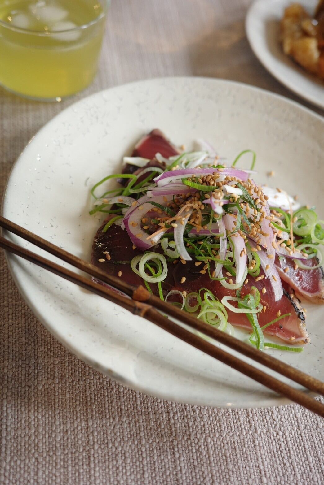 7寸皿　荒粉引（美濃焼）