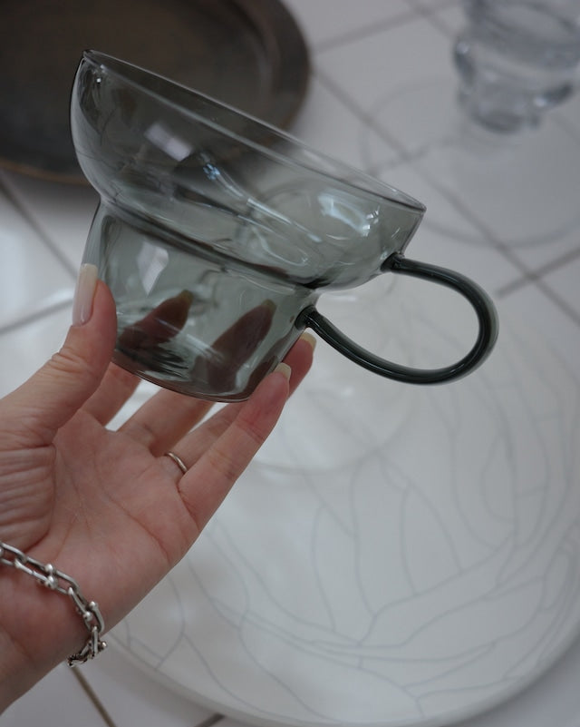 ガラスぽってりマグ