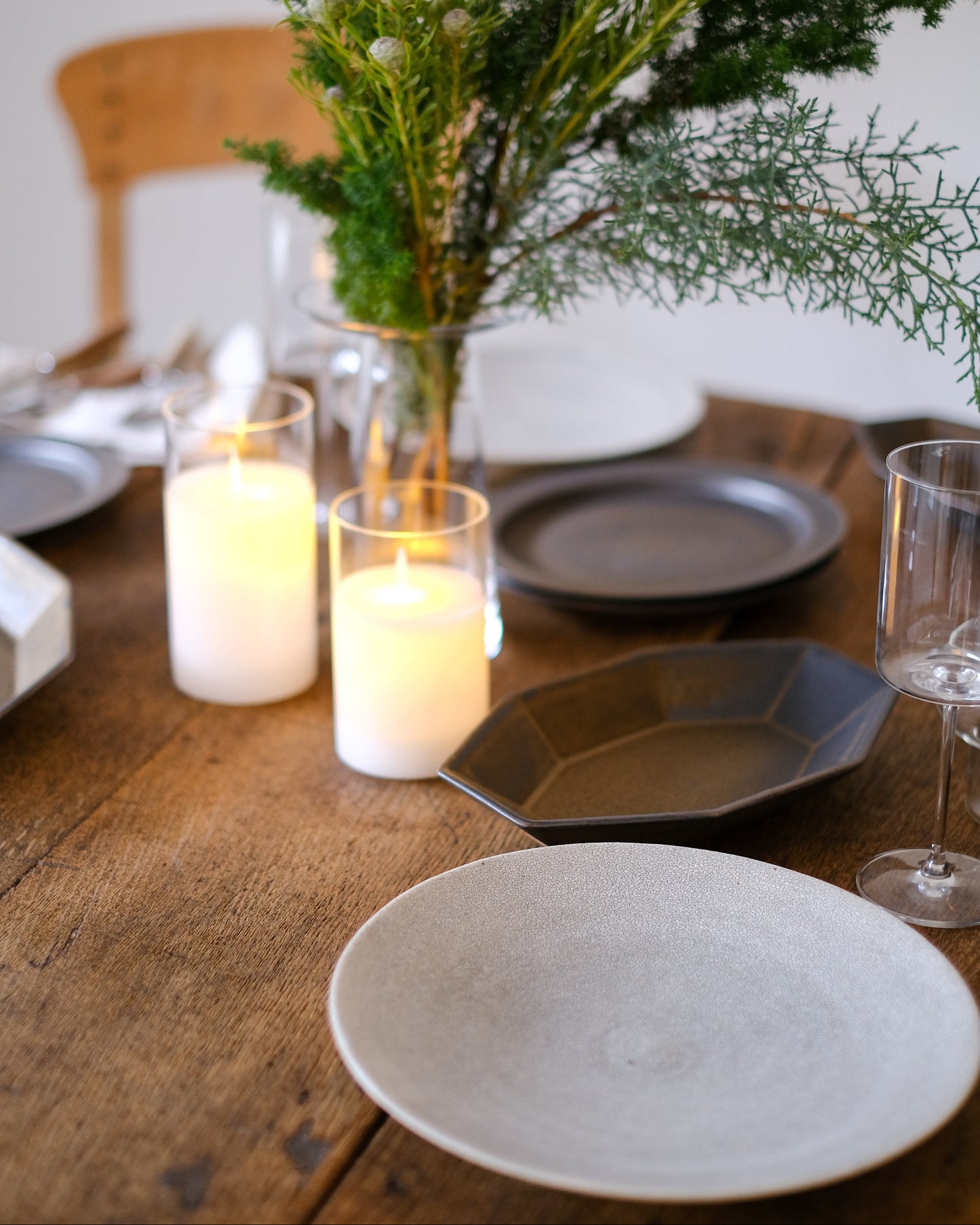 錆かいらぎ まる皿　L（美濃焼）