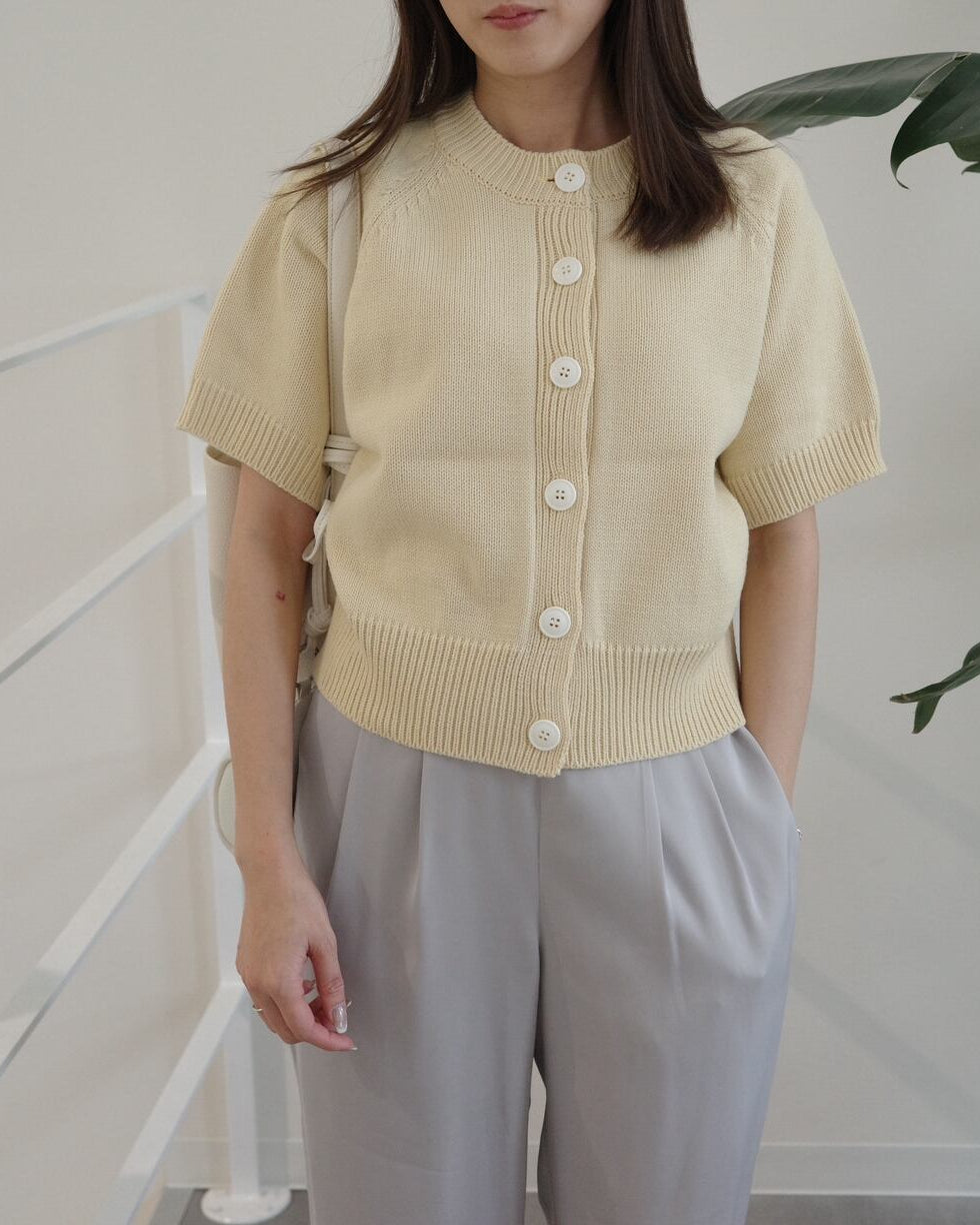 サマーボタンニット