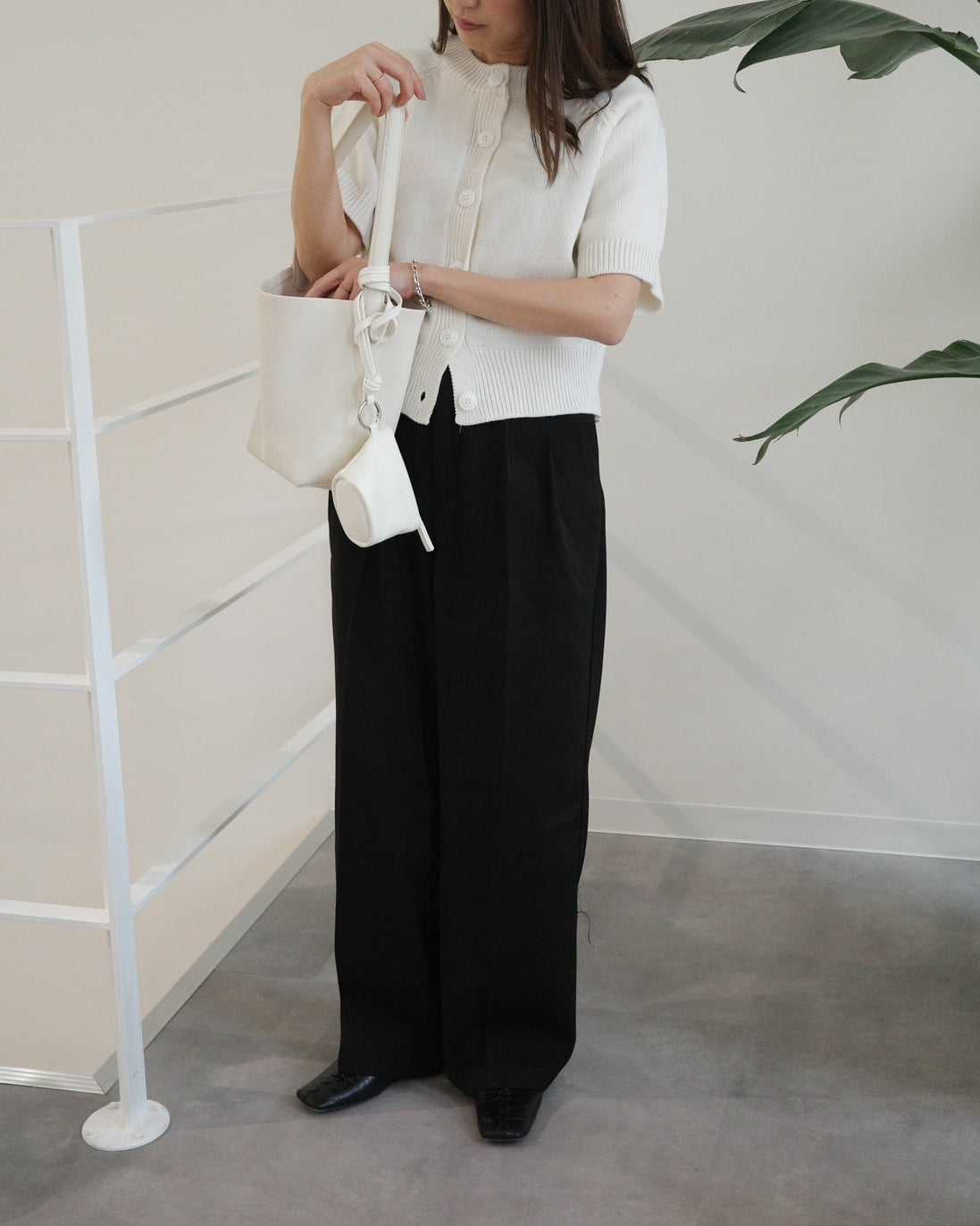 サマーボタンニット