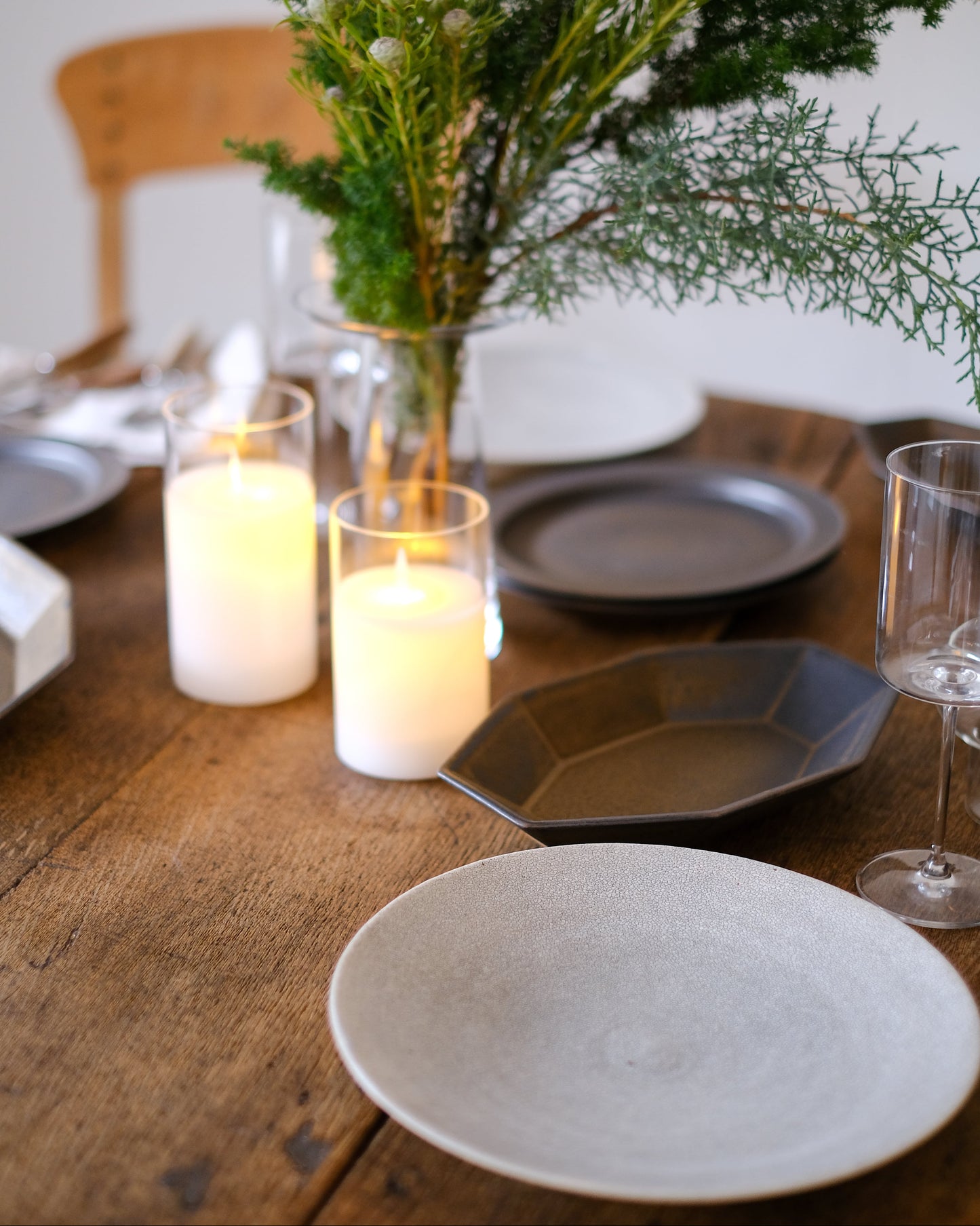 錆かいらぎ まる皿　L（美濃焼）