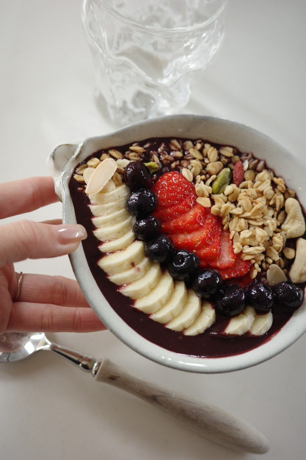 とんすい　荒粉引（美濃焼）