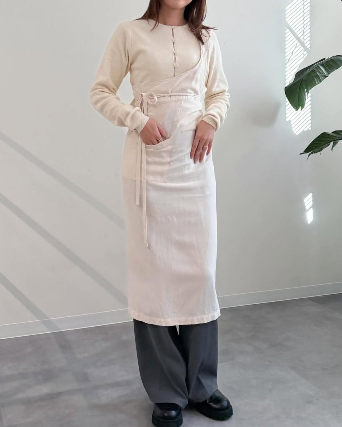 ワンショルダーラップエプロン – Mejular