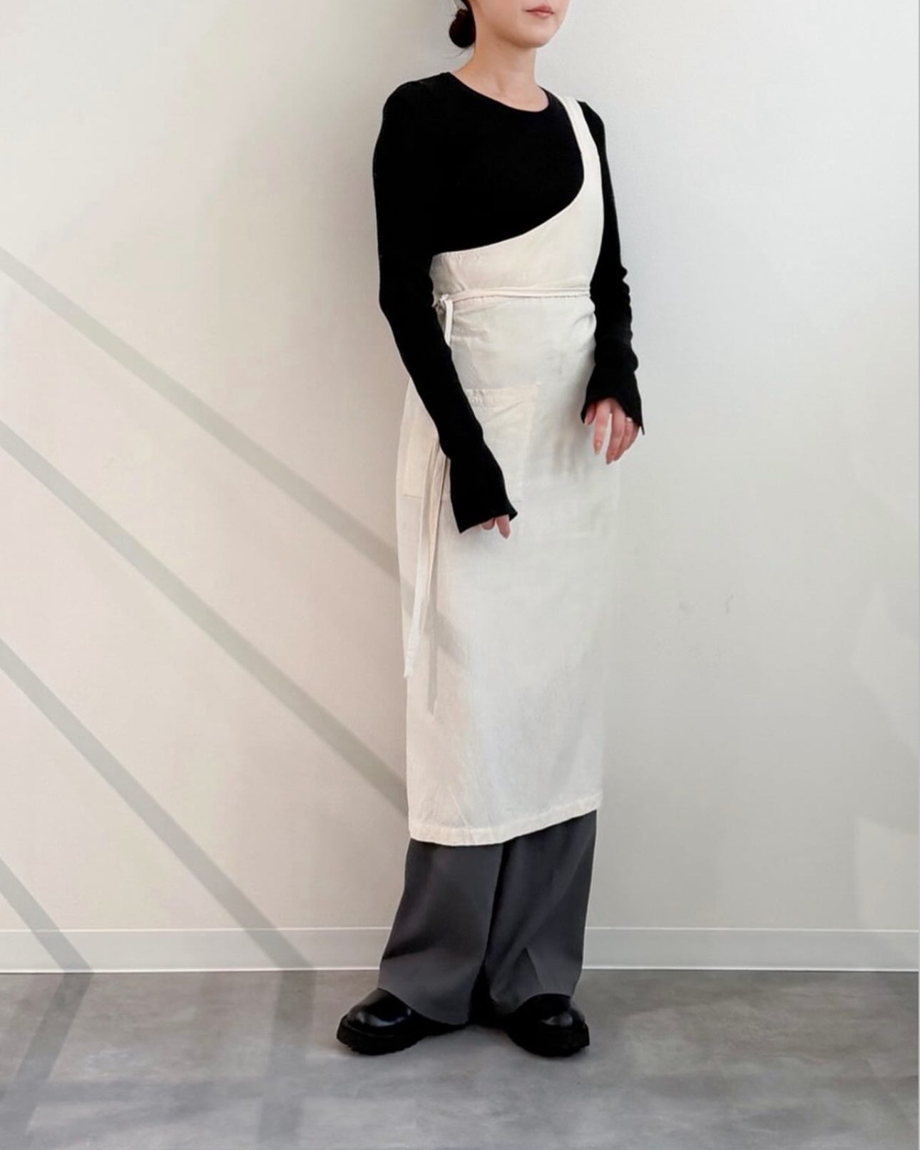 ワンショルダーラップエプロン