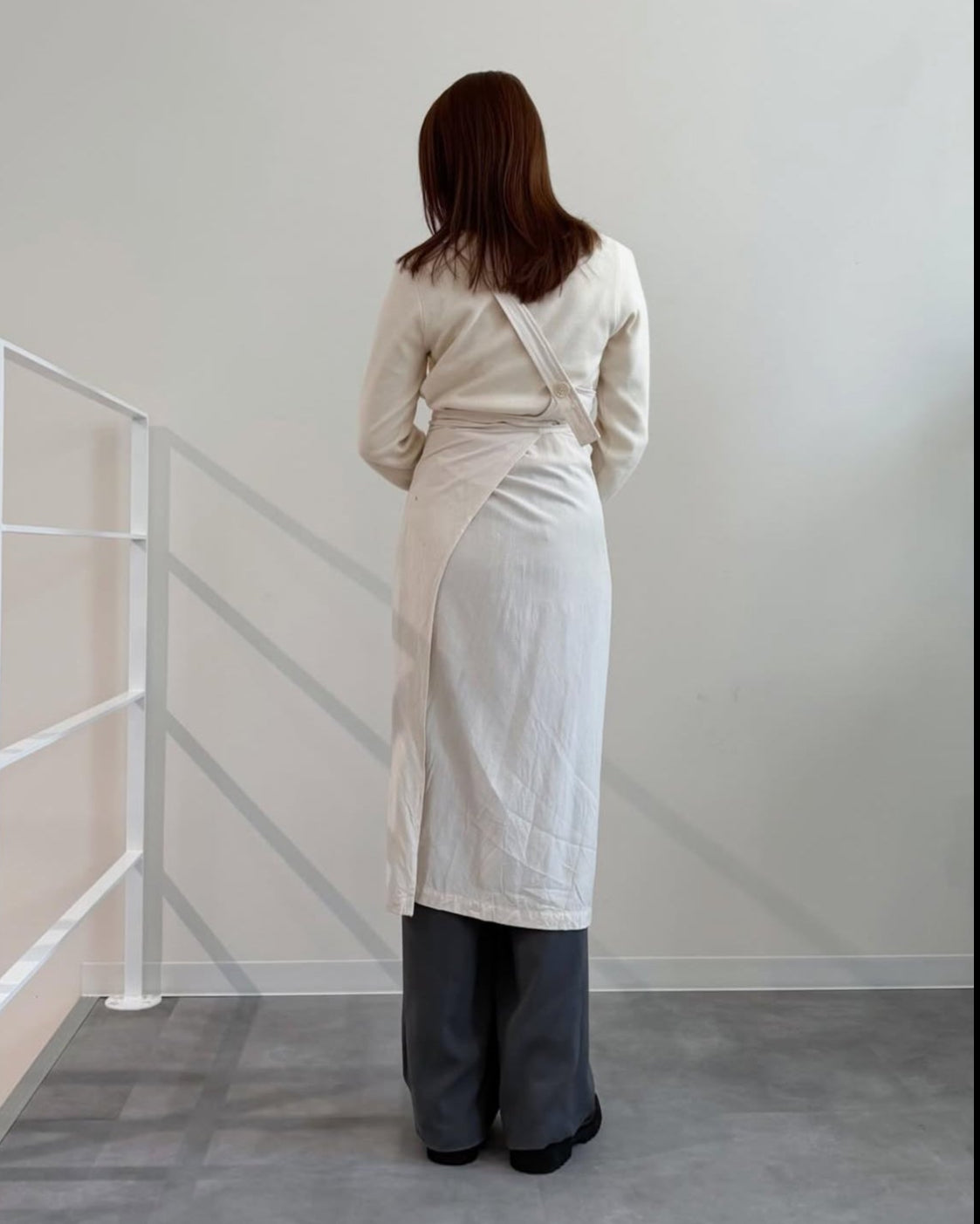 ワンショルダーラップエプロン