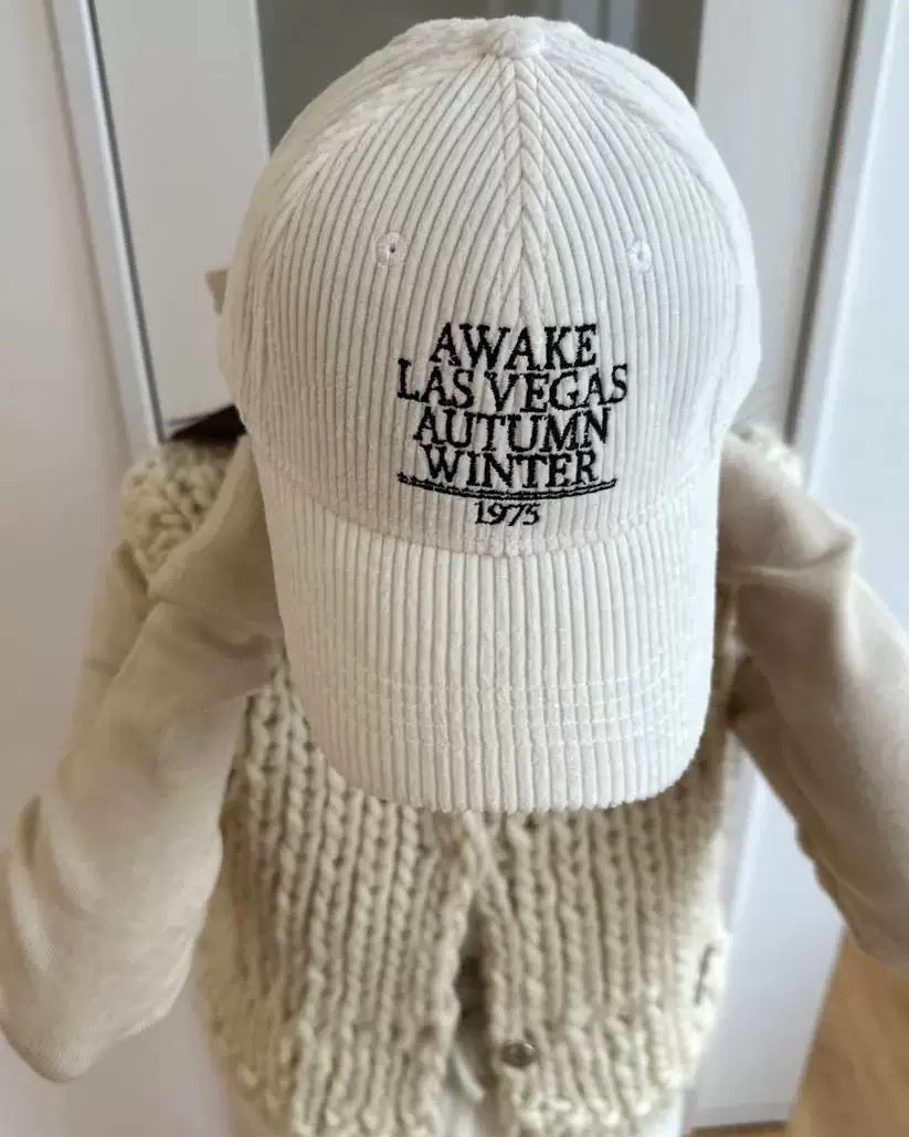 コーデュロイキャップ