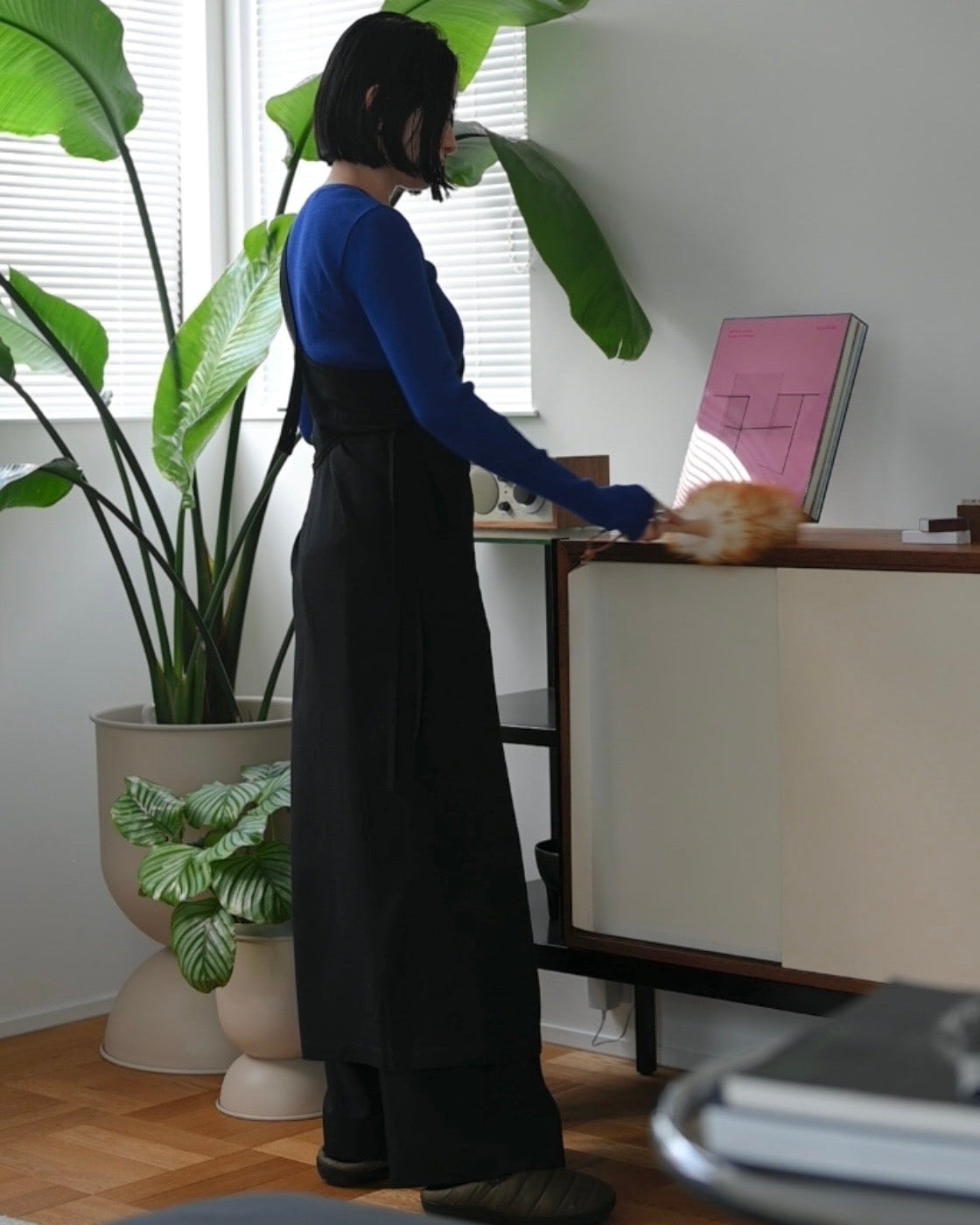 ワンショルダーラップエプロン