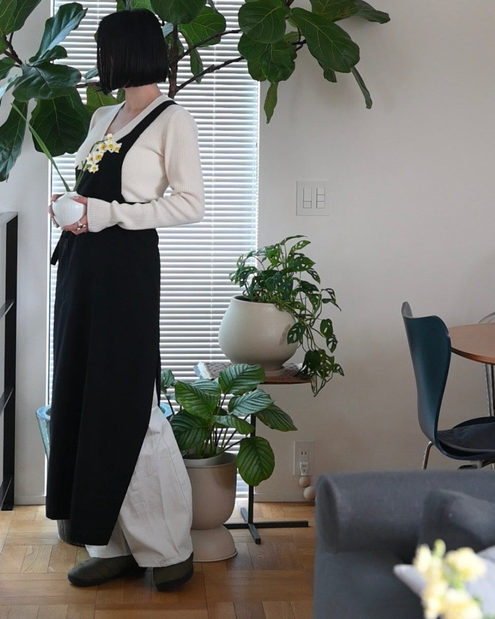 ワンショルダーラップエプロン