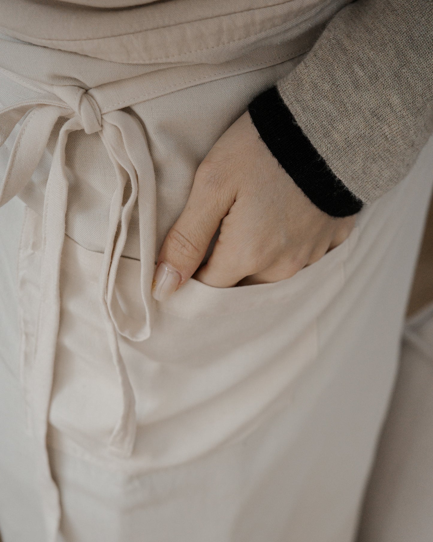 ワンショルダーラップエプロン