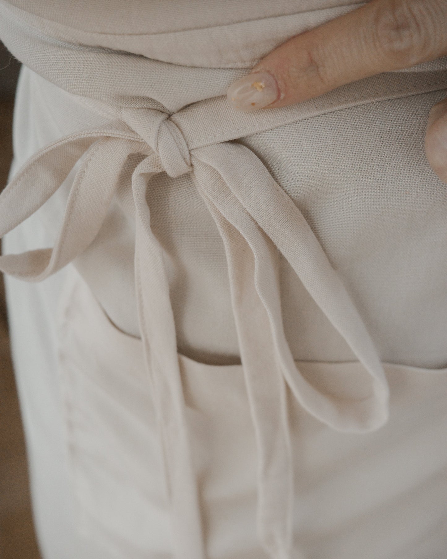 ワンショルダーラップエプロン