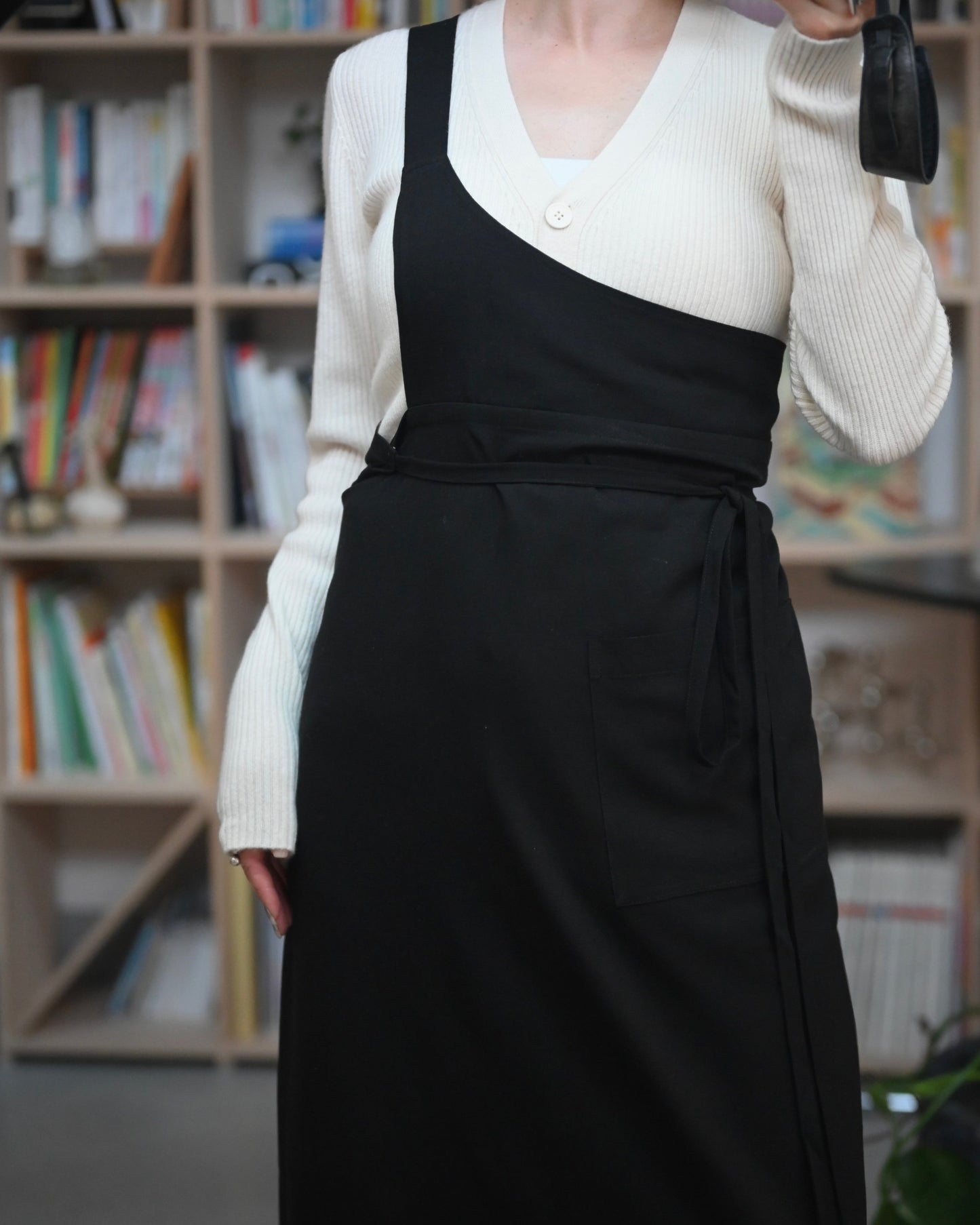 ワンショルダーラップエプロン