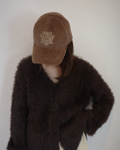 コーデュロイキャップ