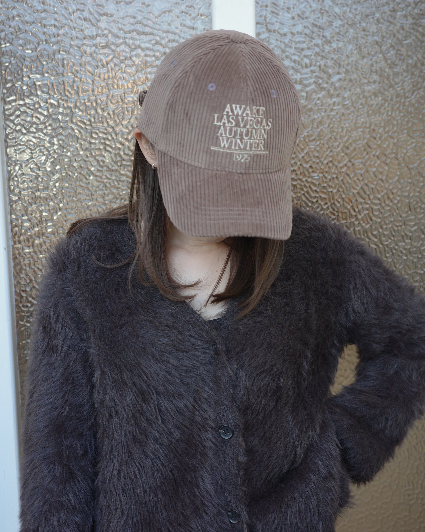 コーデュロイキャップ