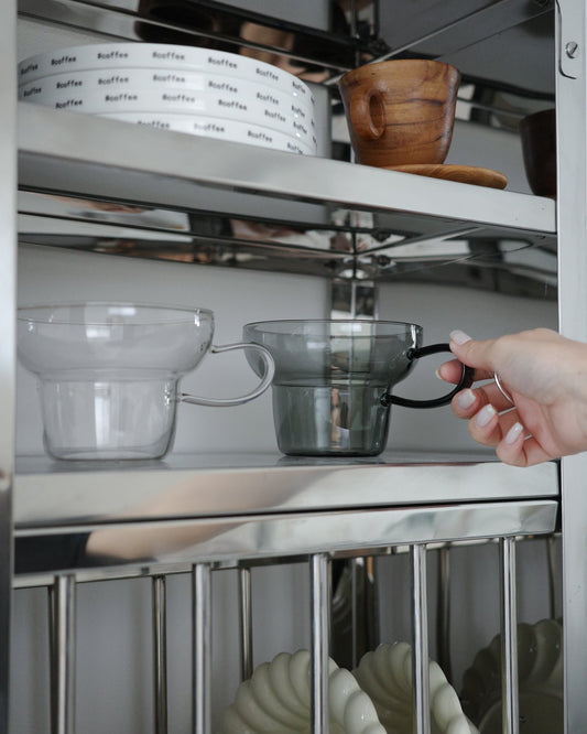 ガラスぽってりマグ