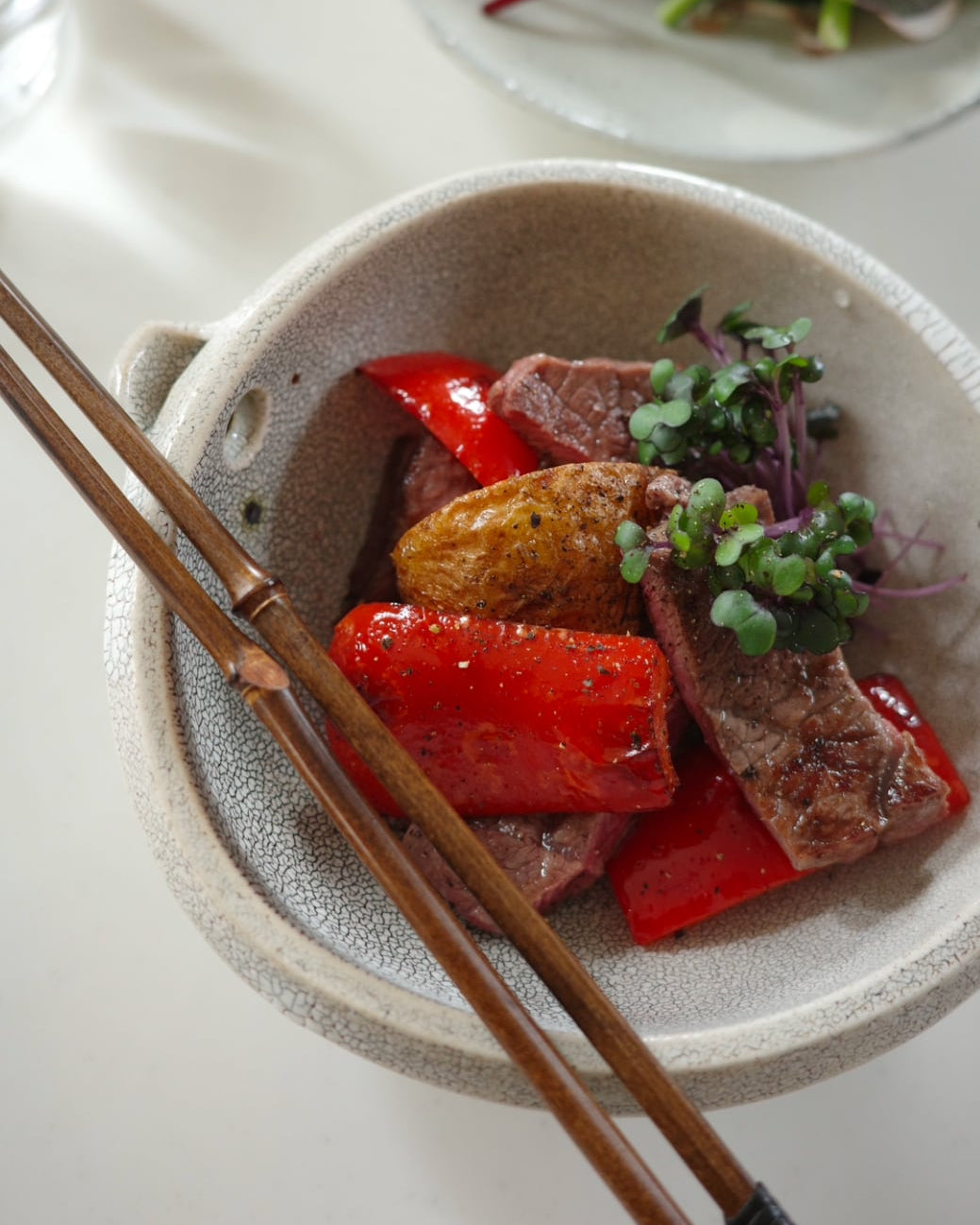 錆かいらぎ片口変形4.5寸鉢（美濃焼）