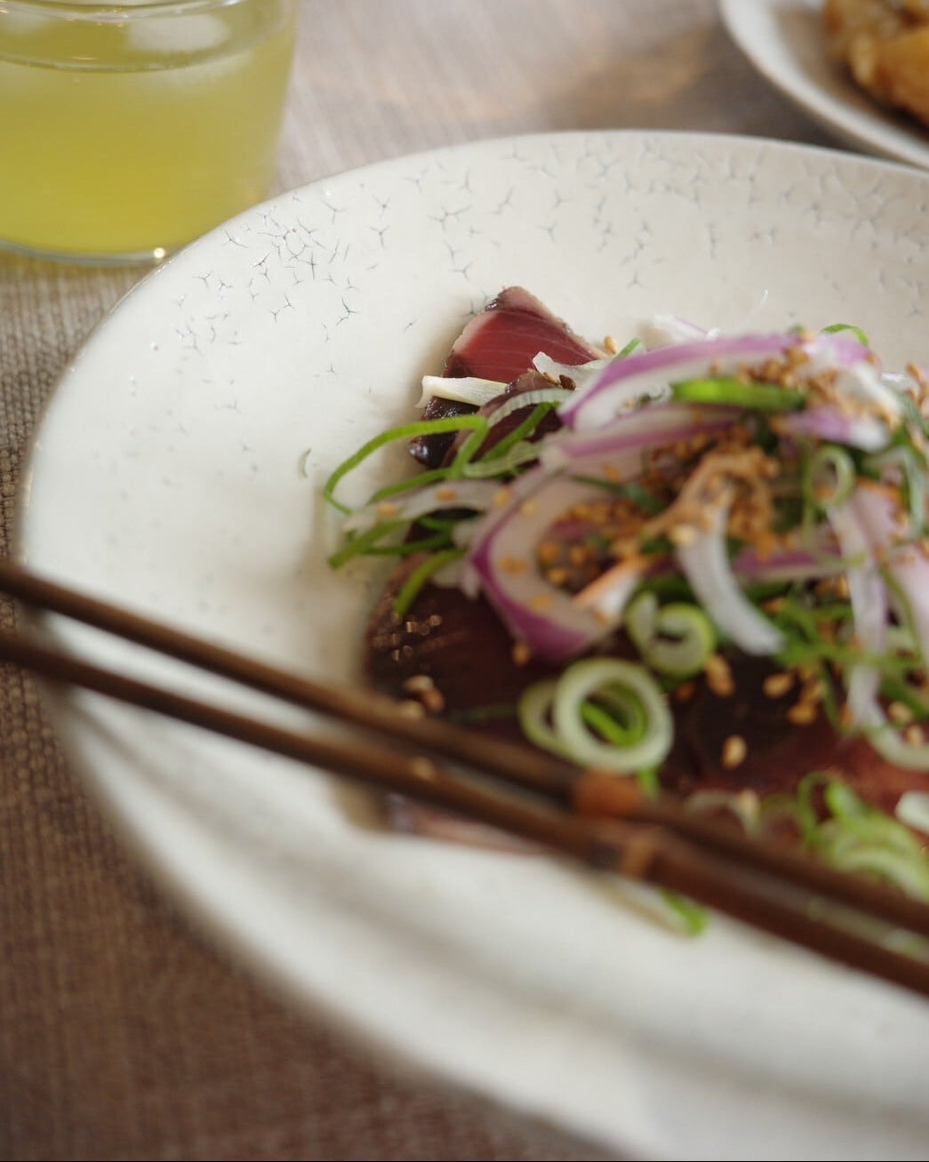 5寸皿　荒粉引（美濃焼）