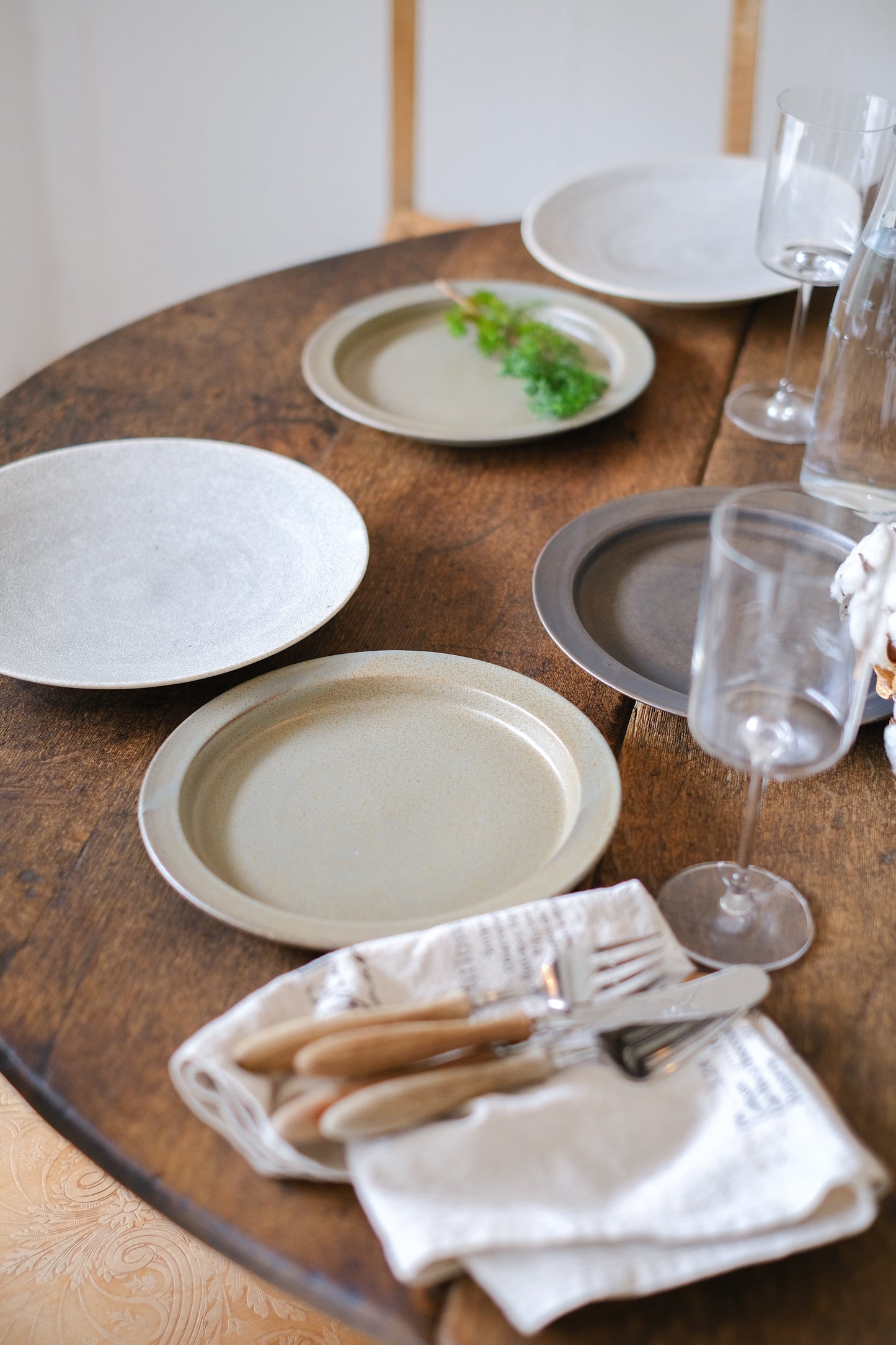 錆かいらぎ まる皿　L（美濃焼）