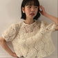 フラワーレースシースルーブラウス