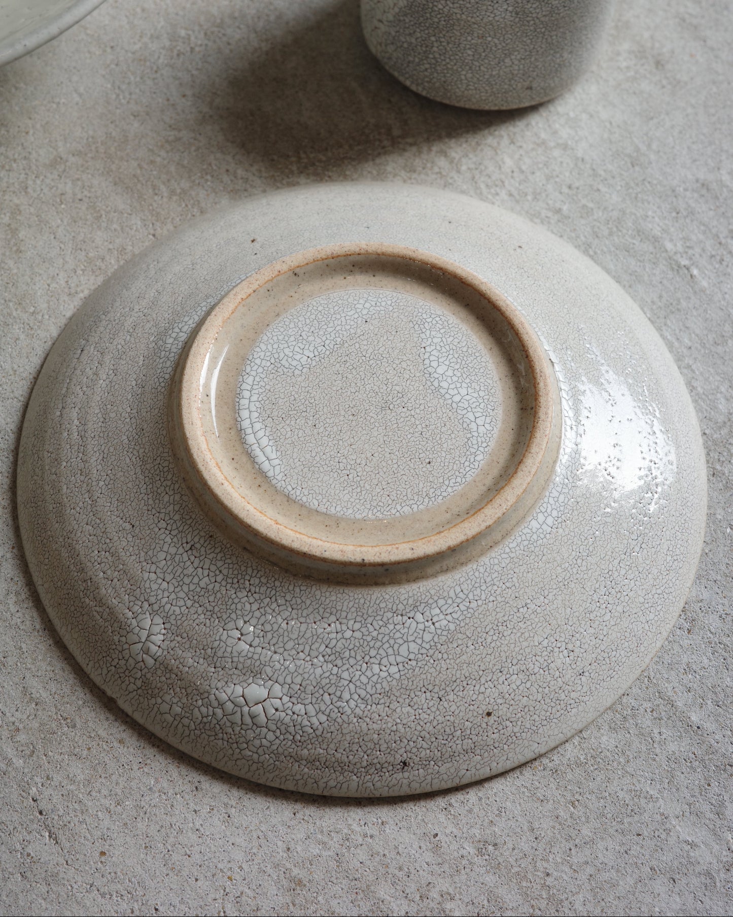 5寸皿　荒粉引（美濃焼）