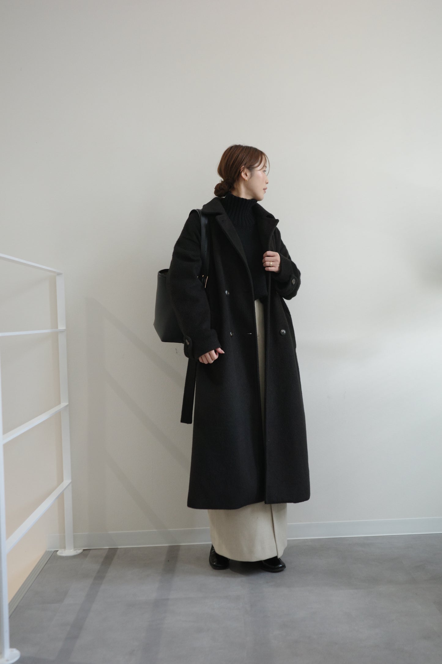 カシミヤブレンドハイネックニット