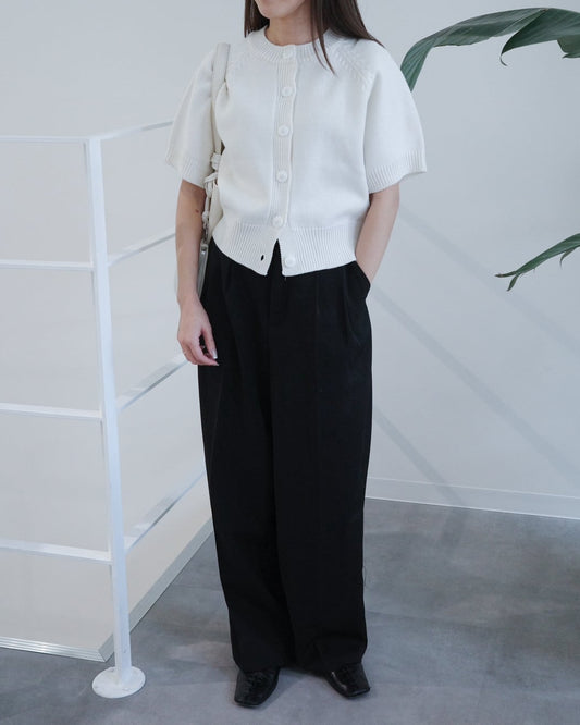 サマーボタンニット