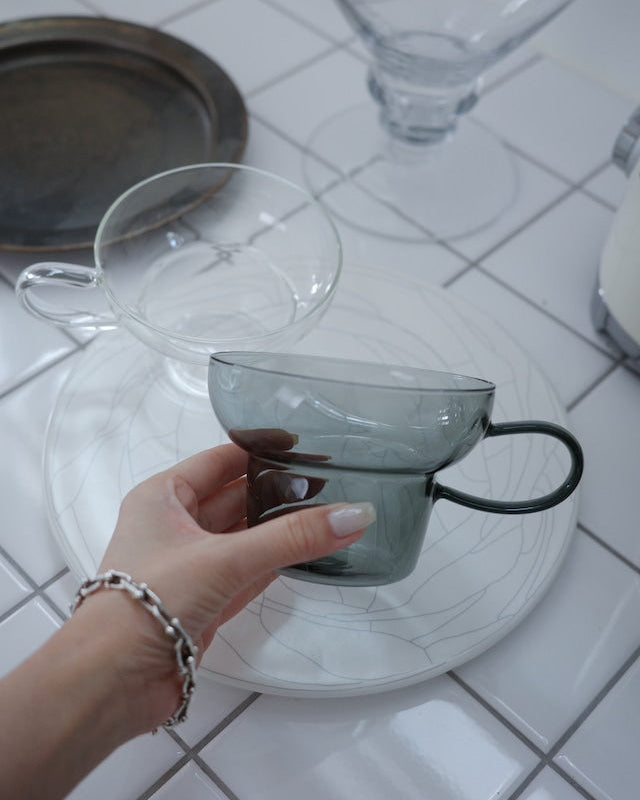 ガラスぽってりマグ