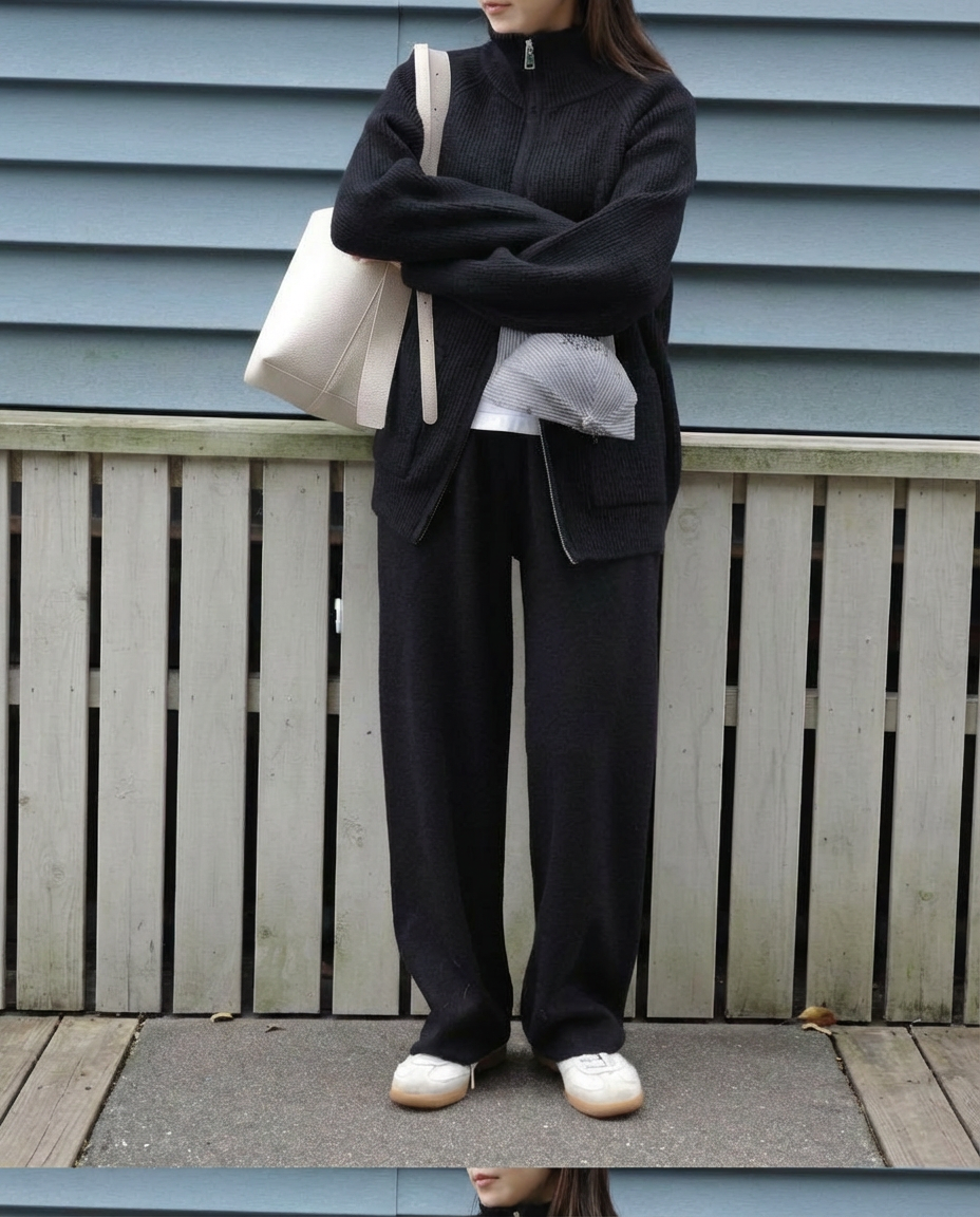 リブジップニットセットアップ