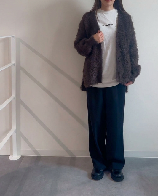 Mejular original ヘアリーニットカーディガン