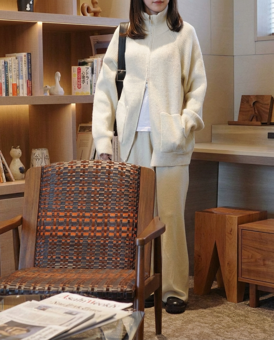 リブジップニットセットアップ