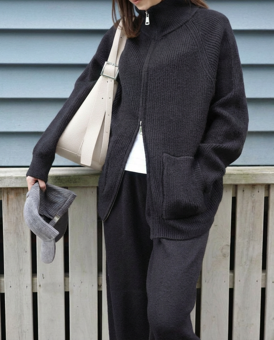 リブジップニットセットアップ